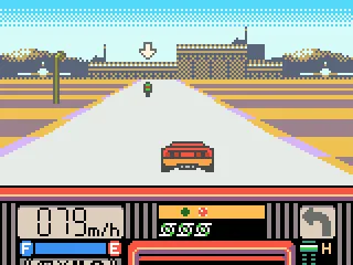 Driving towards some warehouses