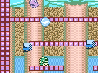 Burst the bubbles with water inside them to flood the entire round