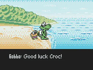 A Gobbo is wishing Croc good luck on his quest