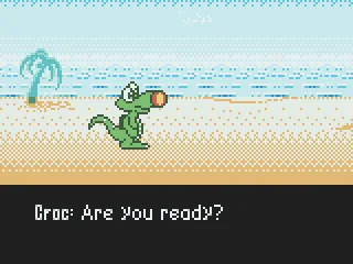 Croc is playing with someone...