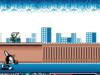 There are little cat cyborgs running on the fences.