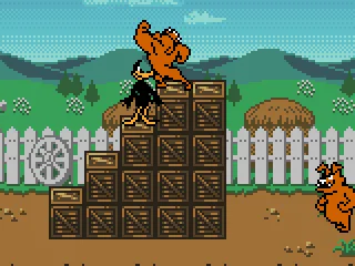 You'll need to land a couple dynamite tosses to get past this.