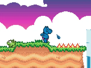 Spitting a load of water to put out a fire