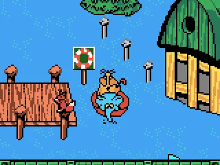 Letting the animals off at the dock.