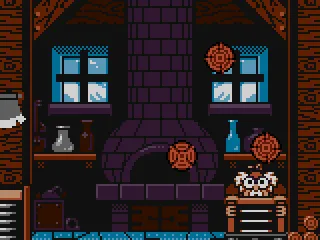 Help Belle's dad stack firewood.