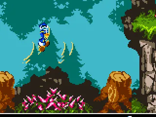 For a duck, Donald sure can jump.  Watch him jump across those spiky-vines!