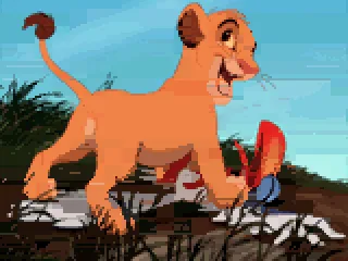 A digitised picture from the movie