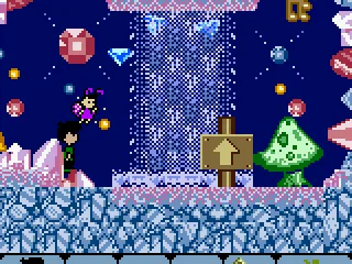 A cavern level with collectible jewels.