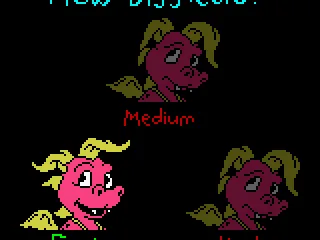 Difficulty select screen.