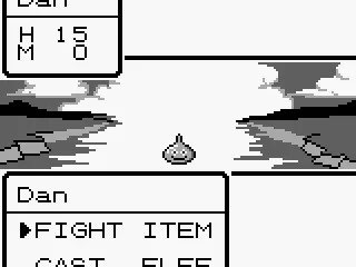 Combat in Dragon Warrior I on GB