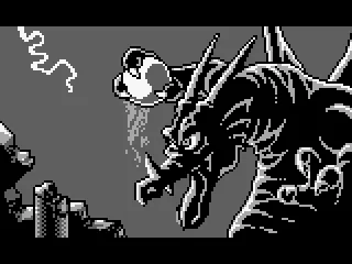 Dragon Warrior I opening movie on B&W Game Boy