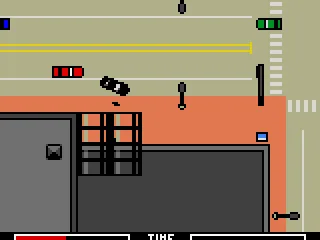 At the door of the bank