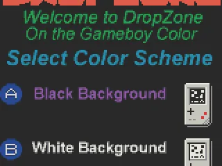 To cope with the bad screen of the GBC, you may choose a colour scheme