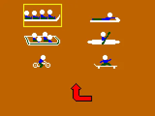 Choosing one of the six vehicles.