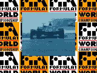 A greyscale, greenish bluescale, video of F-1 racing.