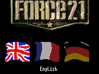 Language selection screen