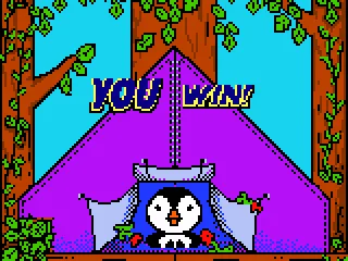 Celebrating a win with just one peg remaining.