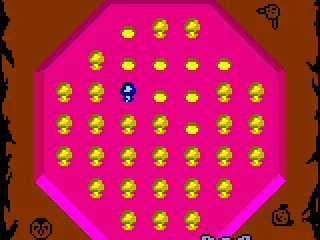 Peg Fun is identical to Pegs Away!, except the starting blank spot is no longer in the middle.