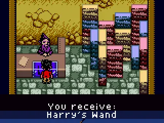 Harry receiving his wand.