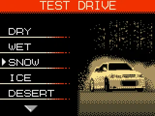 Test drive menu