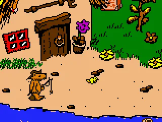 Entrance to the house from tiger and bear