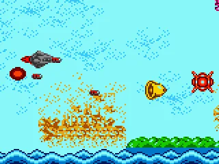 Parodius - This power up floats around you and also shoots when you do