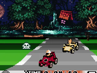 Little ghost near road