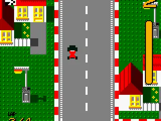 The scenery is made of lego.