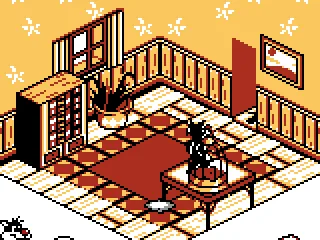 Using an item as a ladder to get on the table.