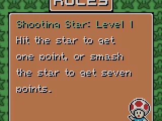 Instructions on how to play a mini-game