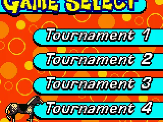 Game select. There are four tournaments.
