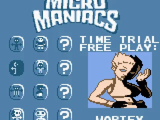 Character selection.