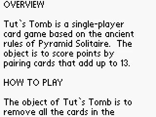 How to play Tut's Tomb