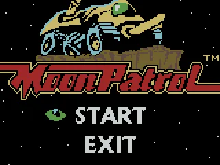 Moon Patrol: Title Screen.