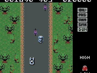 Spy Hunter: Approaching bikers.