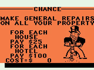 Drawing a chance card