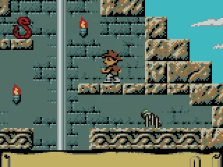 Slide down the pole.