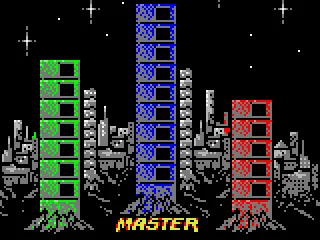 Each tower represents a difficulty level, with more (or less) fighters to challenge.