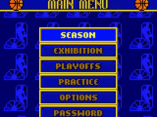 Menu screen.