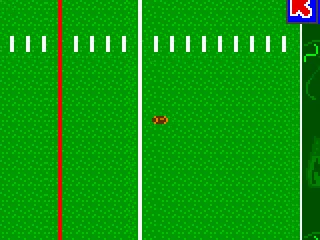 Ball has reached the other side of the field