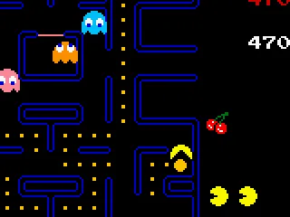 Eating the big dot will cause the ghosts to turn blue.