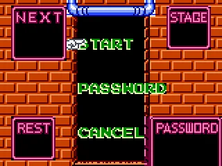 Pac-Attack menu screen (for Puzzle Mode).