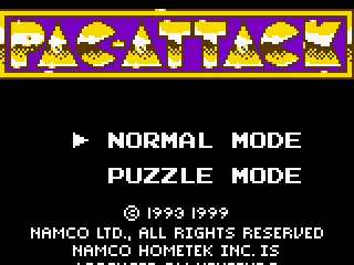 Pac-Attack title screen / main menu.