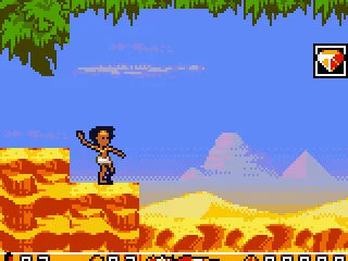 Preparing to throw a rock.