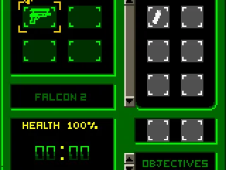 Your inventory can be called up to check objectives and how much health and ammo you have