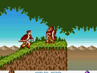 Wild man with fire from hands