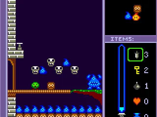 Monsters throw skull blocks to make things more complicated