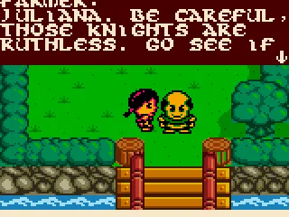 Talking to a villager