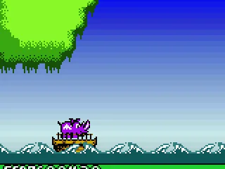 In level 2, you cross a bit of water by boat.