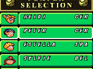 Player Selection screen